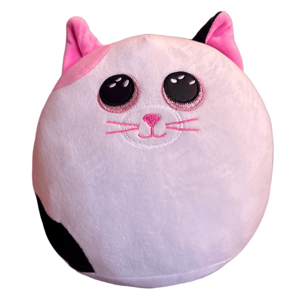 Ty Cat Plush Pink Black